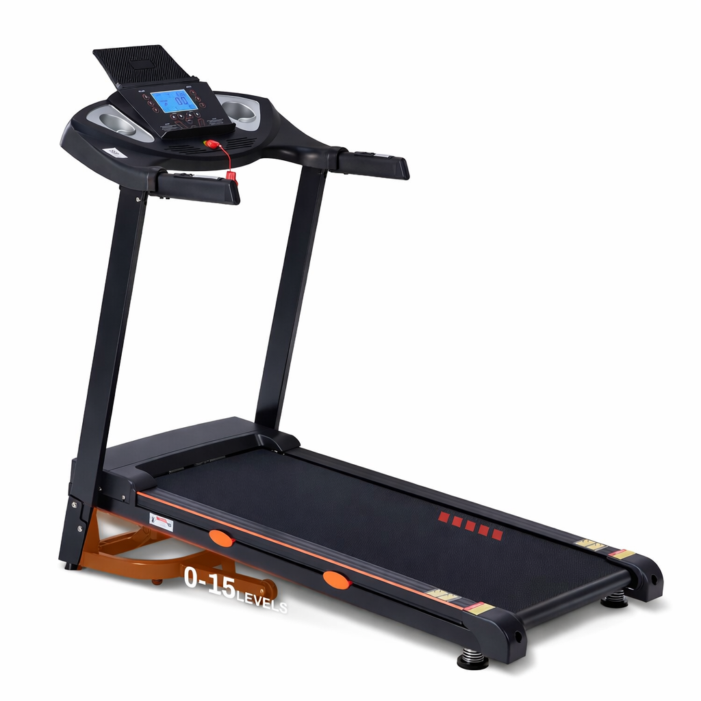 Electric Running Exercise Treadmill, Black, 300 Lb