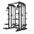 Smith Machine for Home Gym, Multi-Function M12 Power Cage with Cable Crossover System, Squat Rack with Smith Bar and More Attachment